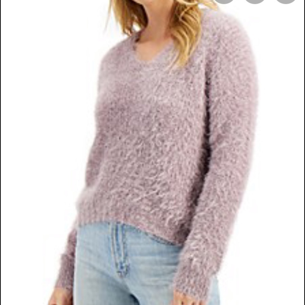 Freshman purple fuzzy sweater